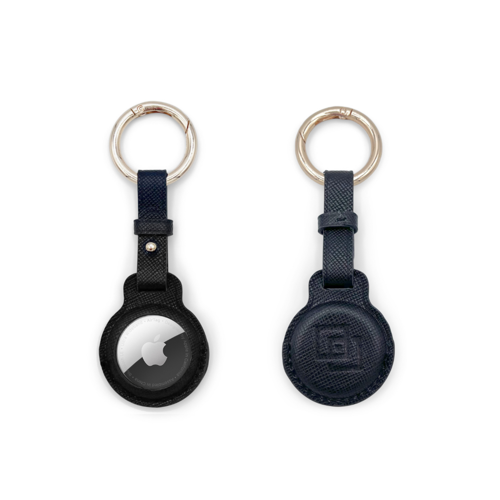 Apple Airtag Leather Key Ring Midnight Apple AirTag Leather Key